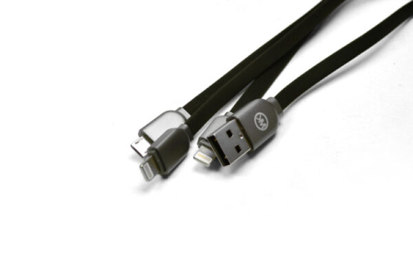 wk platinum wdc 010 3in1 lightning/micro usb/lightning cable black
