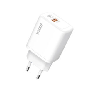 yooup nc56 d dual power charger (usb type c) pd 30w white