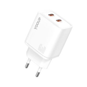 yooup nc63 f dual power charger (type c) pd 40w white