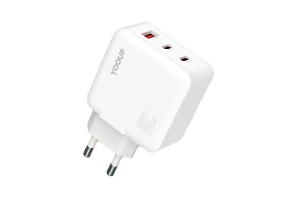 yooup nc67 g triple power charger (usb type c) pd 65w white