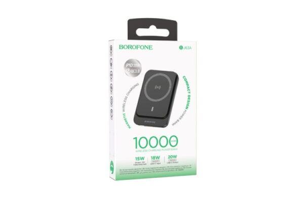 borofone bj63a nimble wireless power bank (magsafe compatible) pd20w 10000mah black