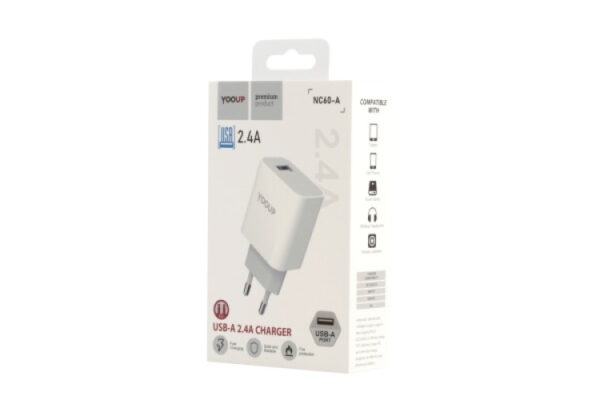 yooup nc60 a mains charger 12w white
