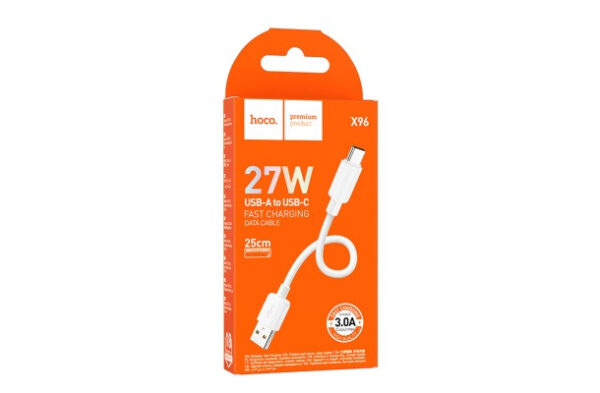 hoco x96 hyper usb type c cable 60w 25cm white