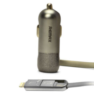 remax finchy rcc103 cigar lighter (car) charger micro usb / lightning 3.4 a silver