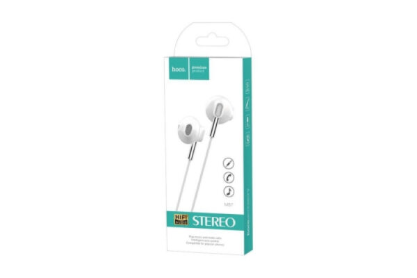 hoco m57 sky wired earphones with microphone white