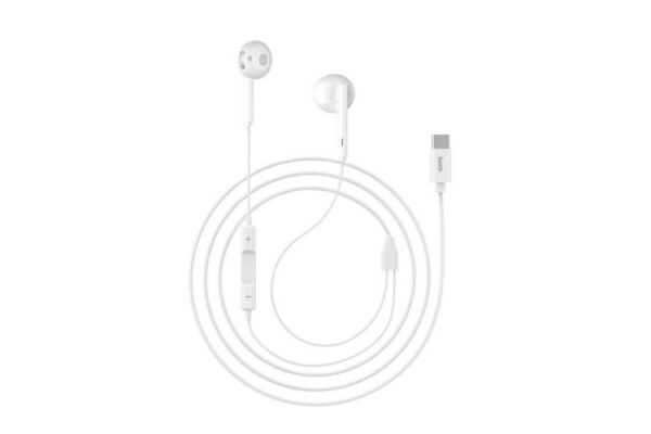 hoco l10 acoustic type c wired headset white