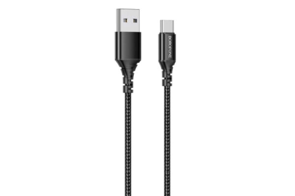 borofone bx54 ultra bright usb type c kÁbel 1 mÉter fekete