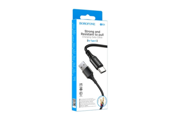 borofone bx54 ultra bright usb type c kÁbel 1 mÉter fekete
