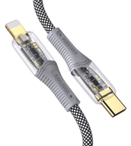kakusiga ksc 809 yincai usb type c / lightning cable pd 20w 1 meter black
